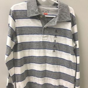 Long sleeve stripe polo